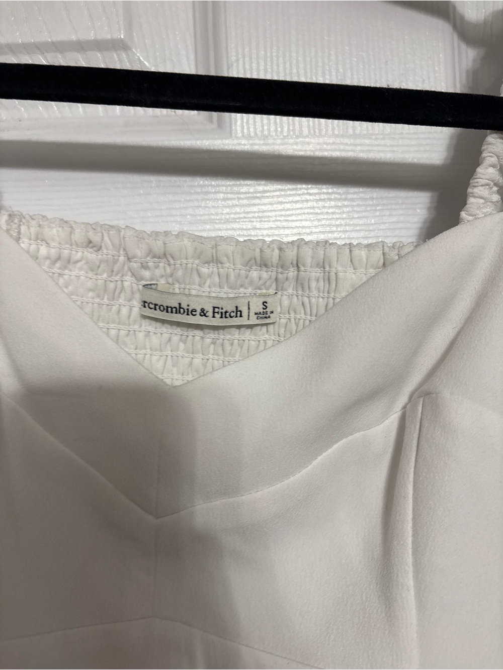 Abercrombie & Fitch White Puff-Sleeve Corset Top - Picture 6 of 10